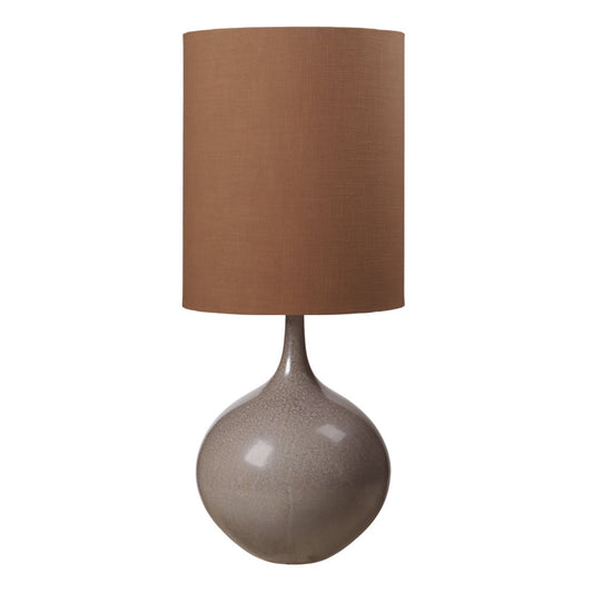 Cozy Living Bella Ceramic Lamp w. shade - COAL w. BURNT ORANGE SHADE