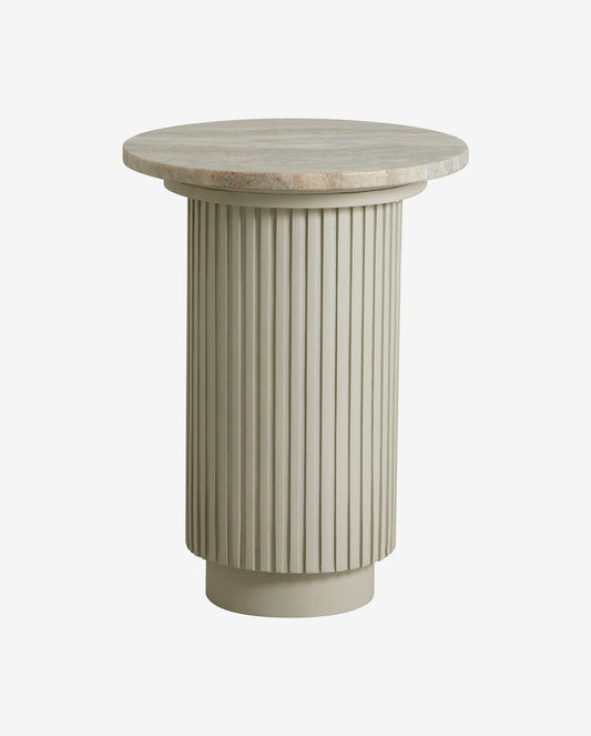Nordal A/S ERIE round side table - ivory marble top
