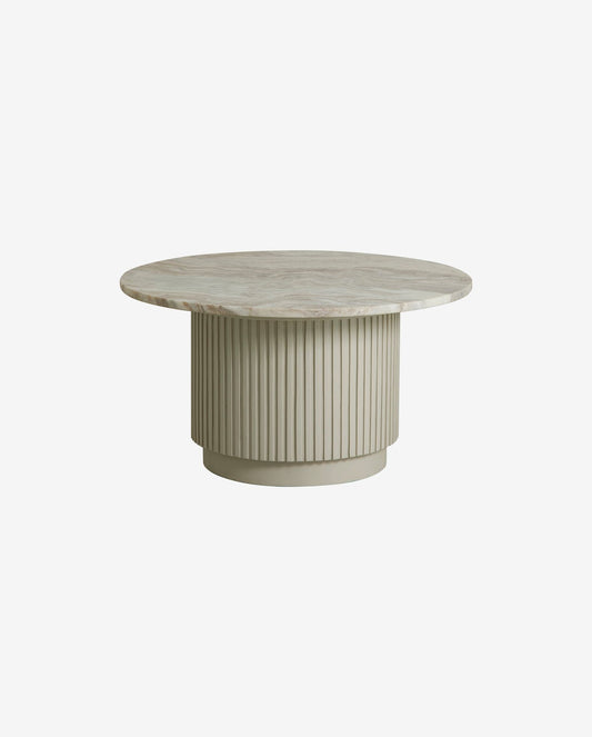 Nordal A/S ERIE round coffee table - ivory marble tabletop