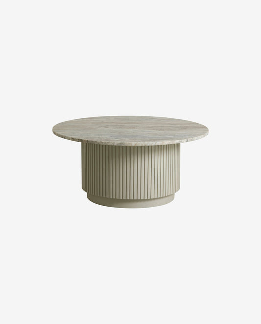 Nordal A/S ERIE round coffee table - ivory marble tabletop