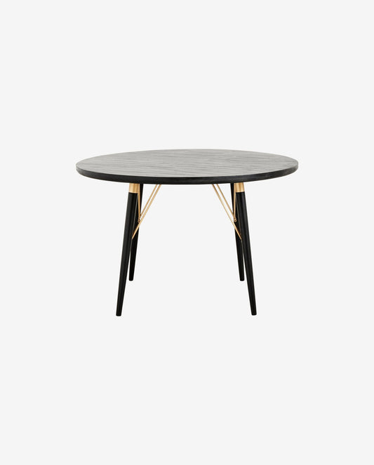 Nordal A/S Dining table, round - black wood