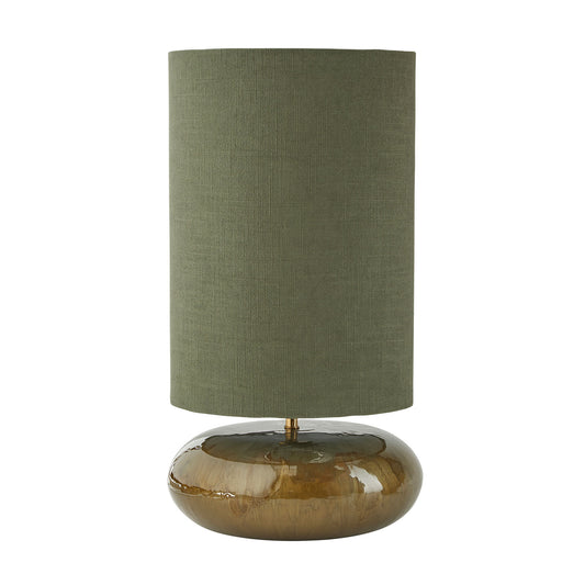 Cozy Living Senna Enamel Lamp w. shade - ARMY